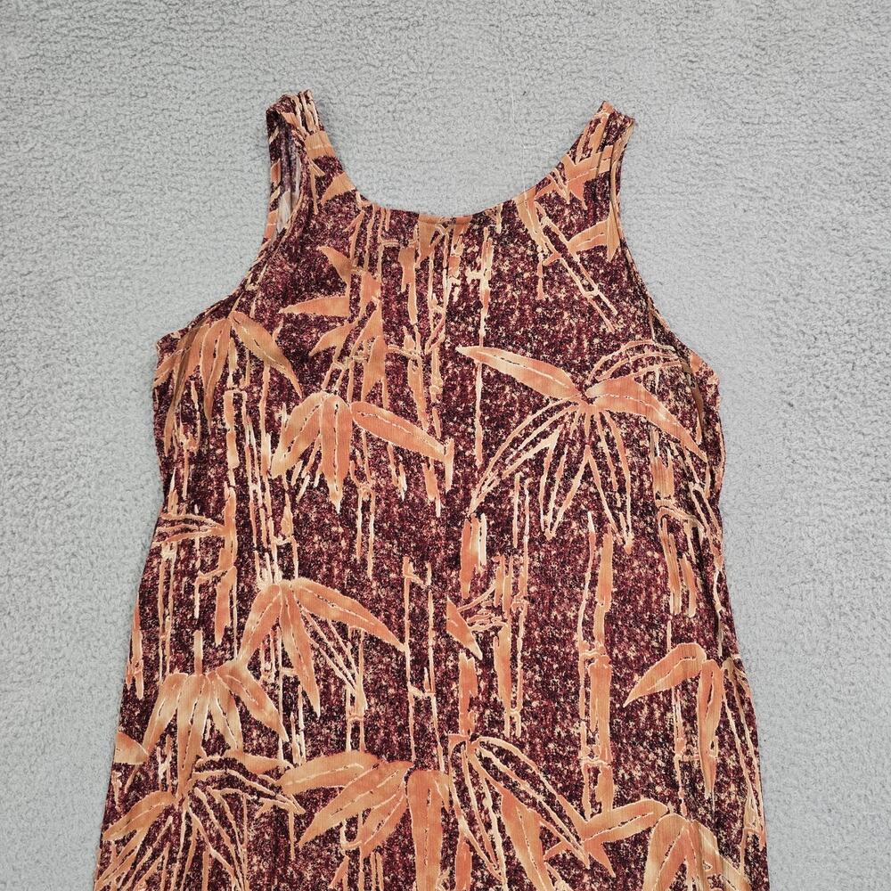 Vintage Hilo Hattie Hawaiian Maxi Dress XL Made in Hawaii Rayon Bamboo Tropical - Picture 13 of 16